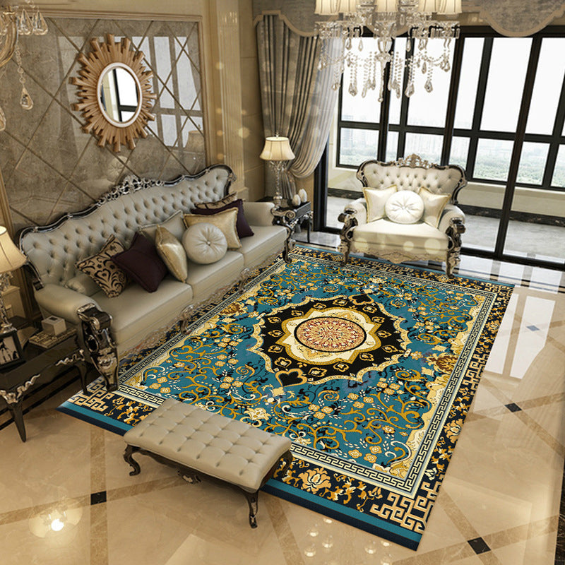 Tappeto interno resistente al poliestere di tappeto stampato in medaglione vittoriano per la decorazione della casa