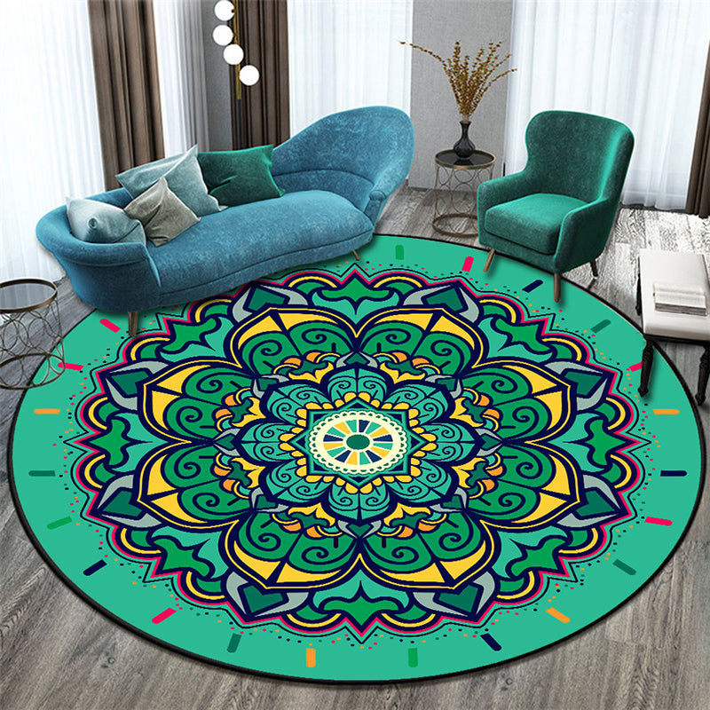 Morocco Floral Pattern Area Carpet Polyester Area Rug Stain Resistant Rug for Home Decor