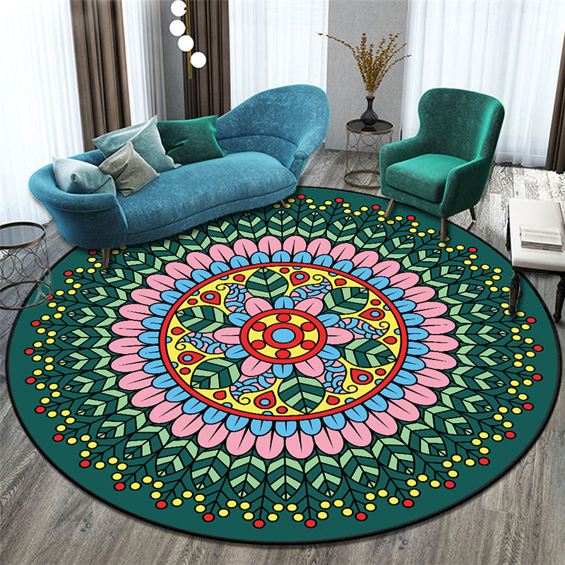 Loda alfombra de Marruecos Marruecos Patrón floral Alfombra de área de poliéster Alfombra del área de respaldo sin deslizamiento para sala de estar