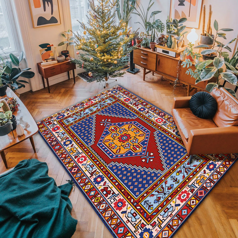 Tradition de marocie tapis brun de tapis de polyester tapis résistant aux taches pour le salon
