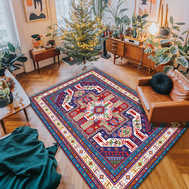 Traditioneller Marokko -Gebiet Teppichbraun Polyester Fläche Teppichfleck -Widerstandsteppich für Wohnzimmer