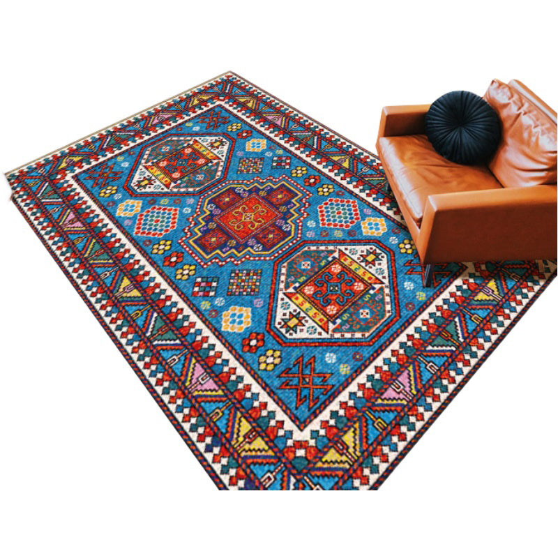 Traditional Morocco Area Carpet Brown Polyester Area Rug Stain Resistant Rug for Living Room