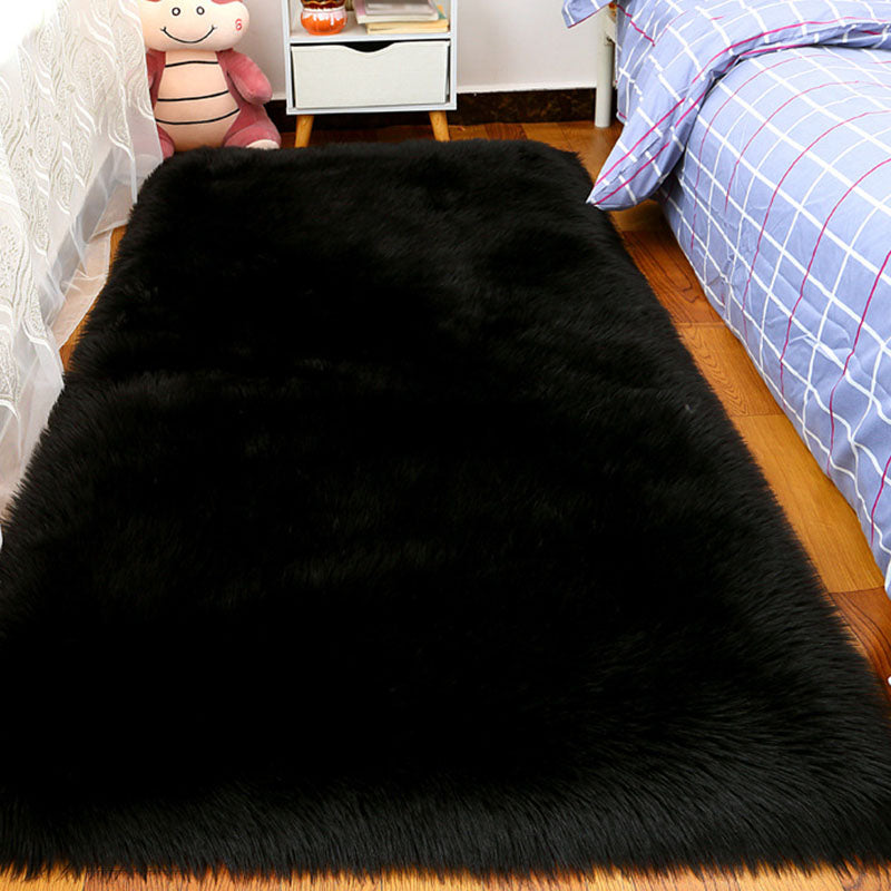 Tapis minimaliste Rapis de la zone de couleur unis à lazaine de moquette en polyester avec un support sans glissement