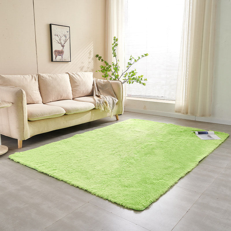 Comfort Solid Shag Carpet Polyester Indoor Rug Non-Slip Backing Carpet for Living Room