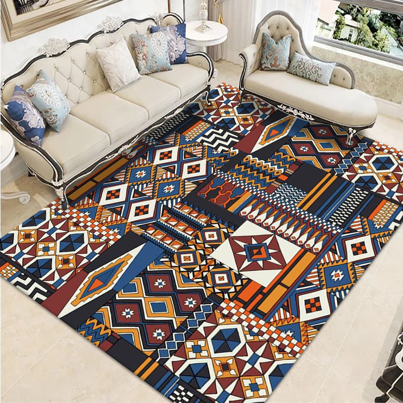 Moroccan Home Decoration Rug Southwestern Pattern Indoor Rug Polyester Stain Resistant Area Carpet
