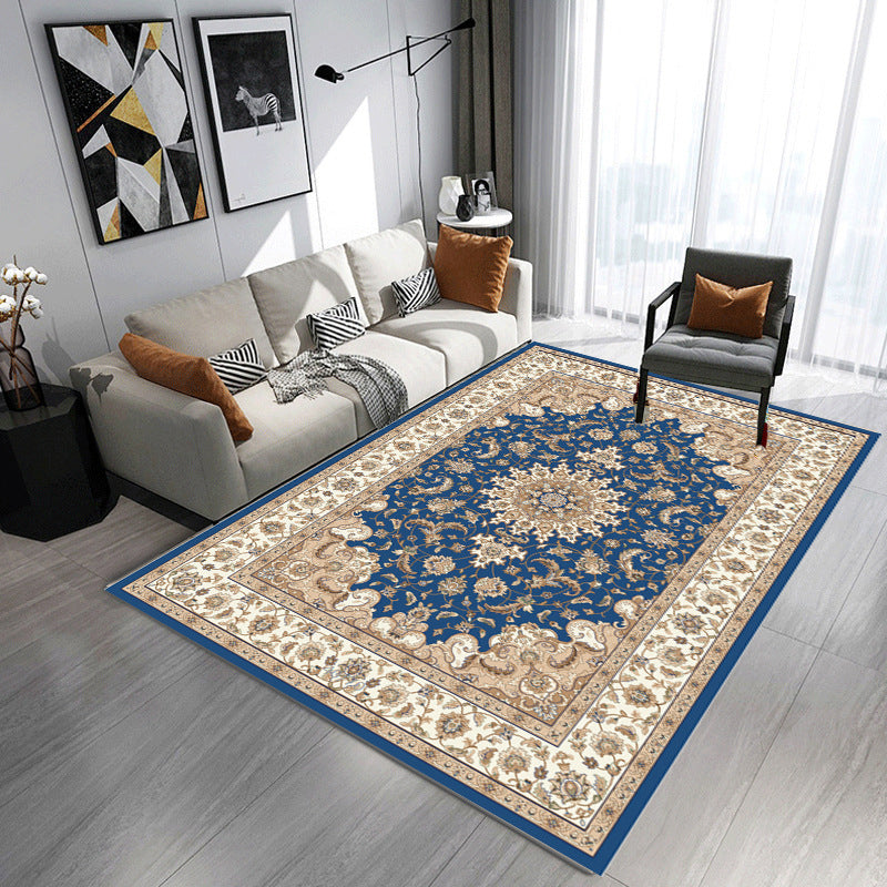 Brown Living Area Capinet European Style Polyester Area Tapis anti-glip Tapis Easy Care Rap