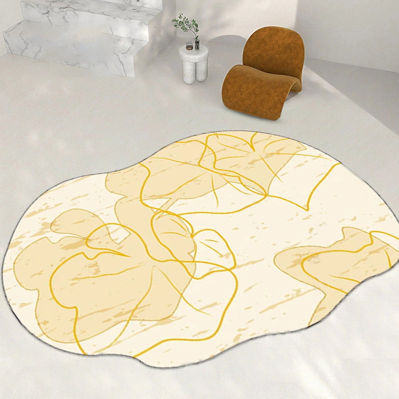 Rapis simple de tapis simple gris Coucle de tapis intérieur tapis résistant au tapis lavable pour le salon