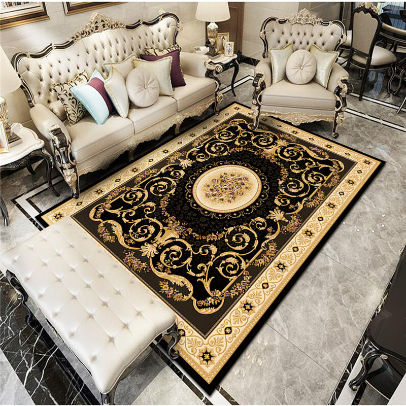 Tapis traditionnel Tapis Tribal Classical Tribal Tapis Polyester Intérieur Tapis avec un support sans glissement