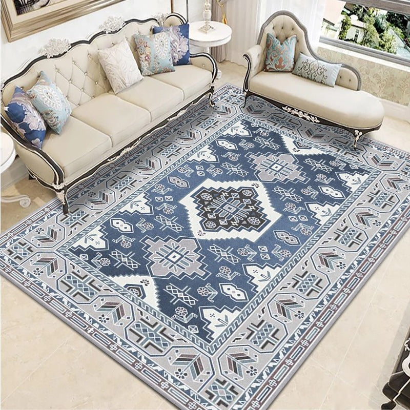 Reclaimed Southwestern Print Rug Polyester Carpet Stain Resistant Indoor Rug for Home Decoration