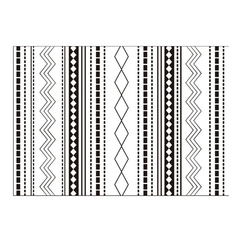 Moroccan Southwestern Print Rug Polyester Carpet Non-Slip Backing Area Rug for Living Room