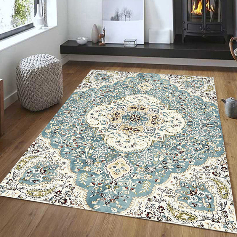 Moroccan Southwestern Print Indoor Rug Polyester Carpet Stain Resistant Area Rug for Home Decoration