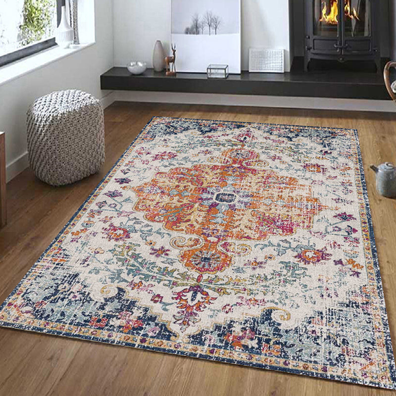 Moroccan Southwestern Print Indoor Rug Polyester Carpet Stain Resistant Area Rug for Home Decoration