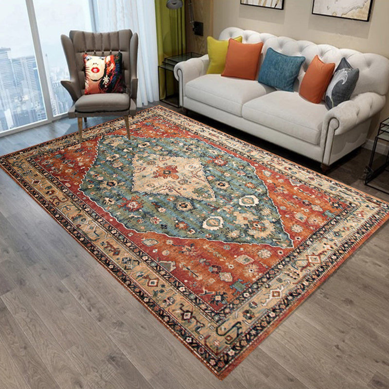 Traditional Rug Gorgeous Multicolored Washable Carpet Stain Resistant Area Carpet for Living Room