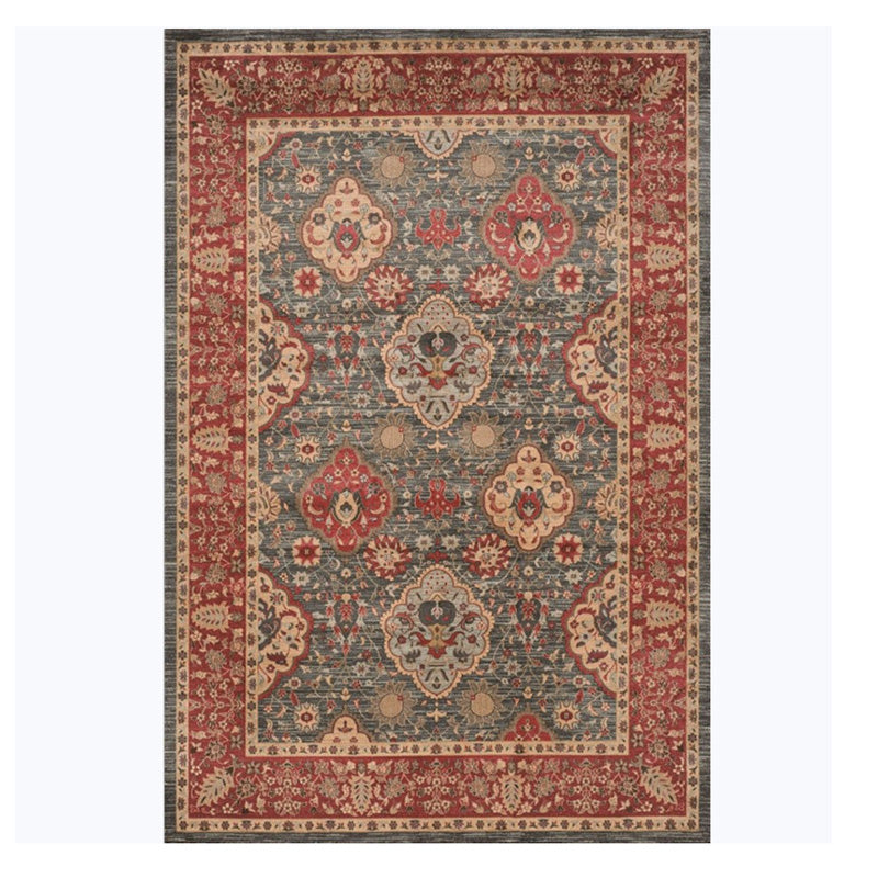 Moroccan Tribal Totem Indoor Rug Polyester Carpet Stain Resistant Area Carpet for Home Decoration