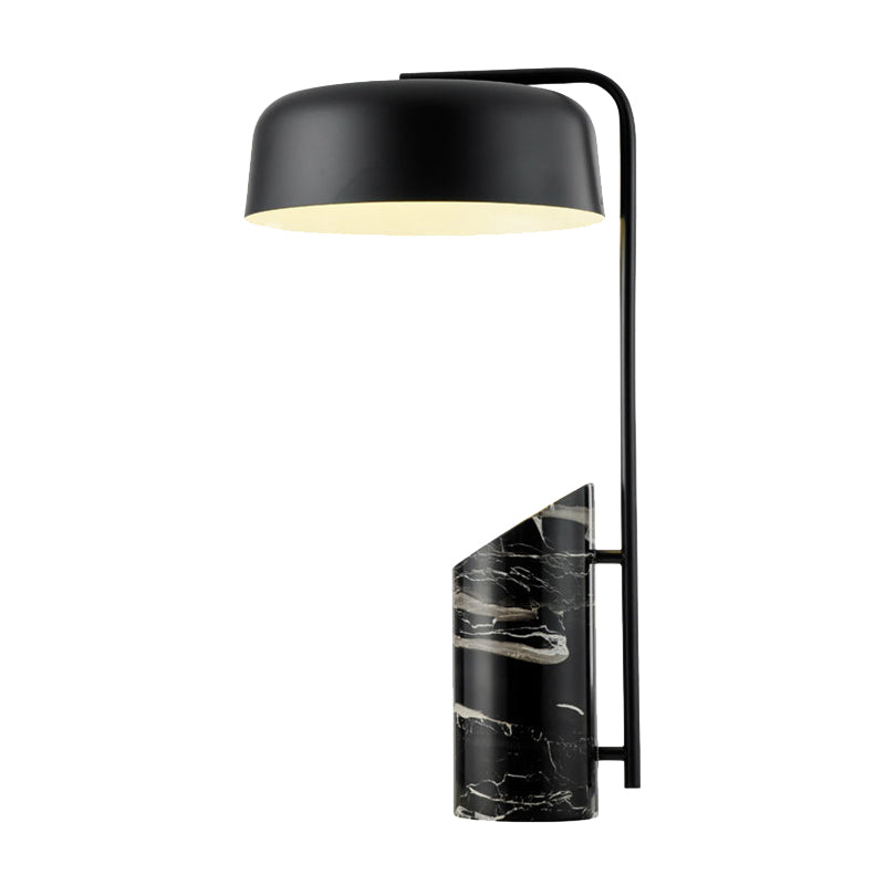 Contemporary 1 Head Task Lighting Black Drum Reading Book Light with Metal Shade