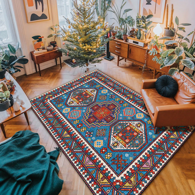 Traditionele Marokkaans tegel tapijt polyester tapijt wasbaar binnen tapijt voor woningdecoratie