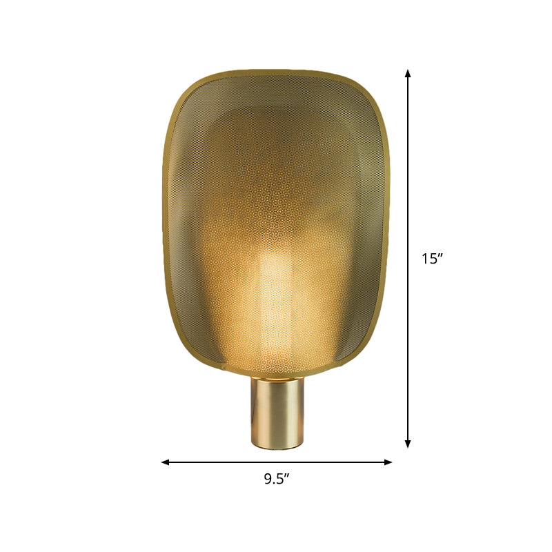 Oblong Task Lighting Contemporary Metal 1 Bulb Gold Reading Book Light, 9.5"/13" Wide