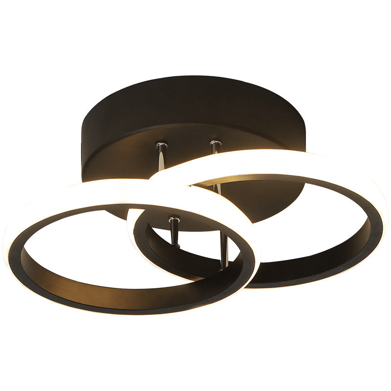 2 lights rond Shade Flush Mount Style moderne Flush Mount Plafond Light For Asinte Corridor