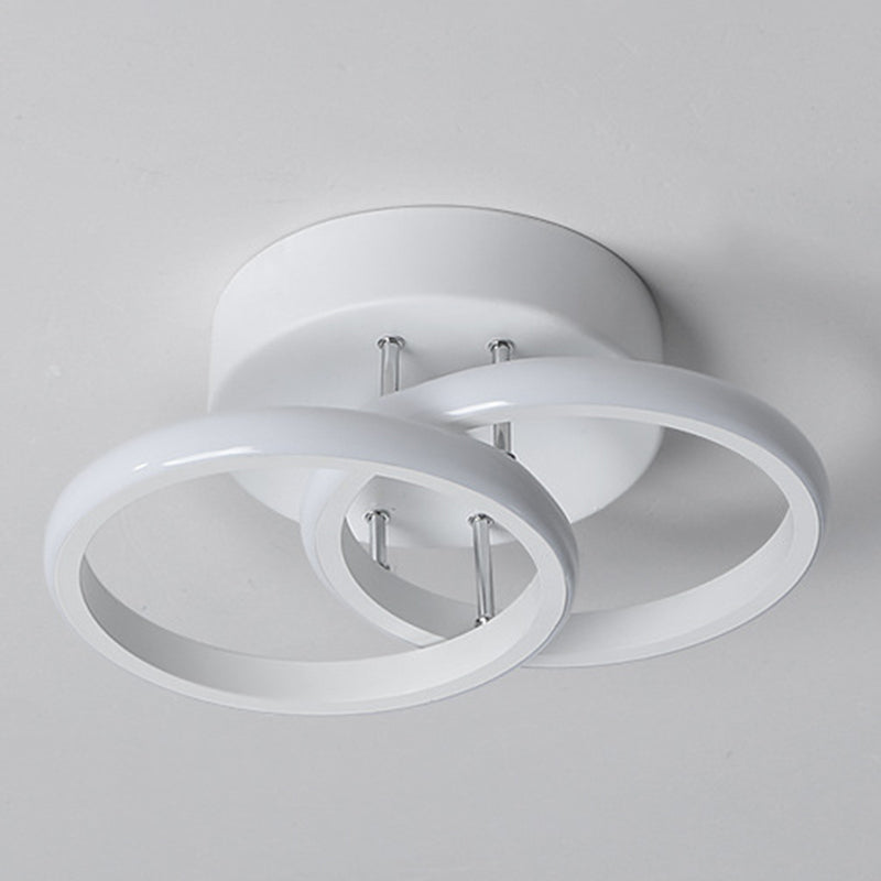 2-Lights Round Shade Flush Mount Modern Style Flush Mount Ceiling Light for Aisle Corridor