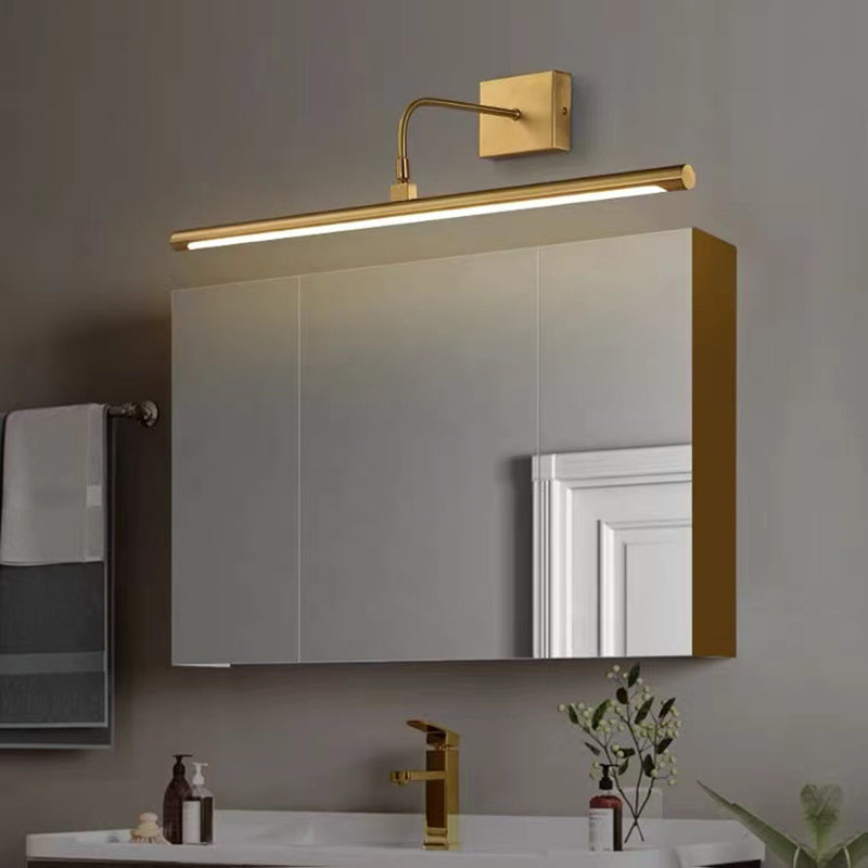 1 Licht lineare Wandleuchten moderne Metallwandleuchten in Gold für Badezimmer