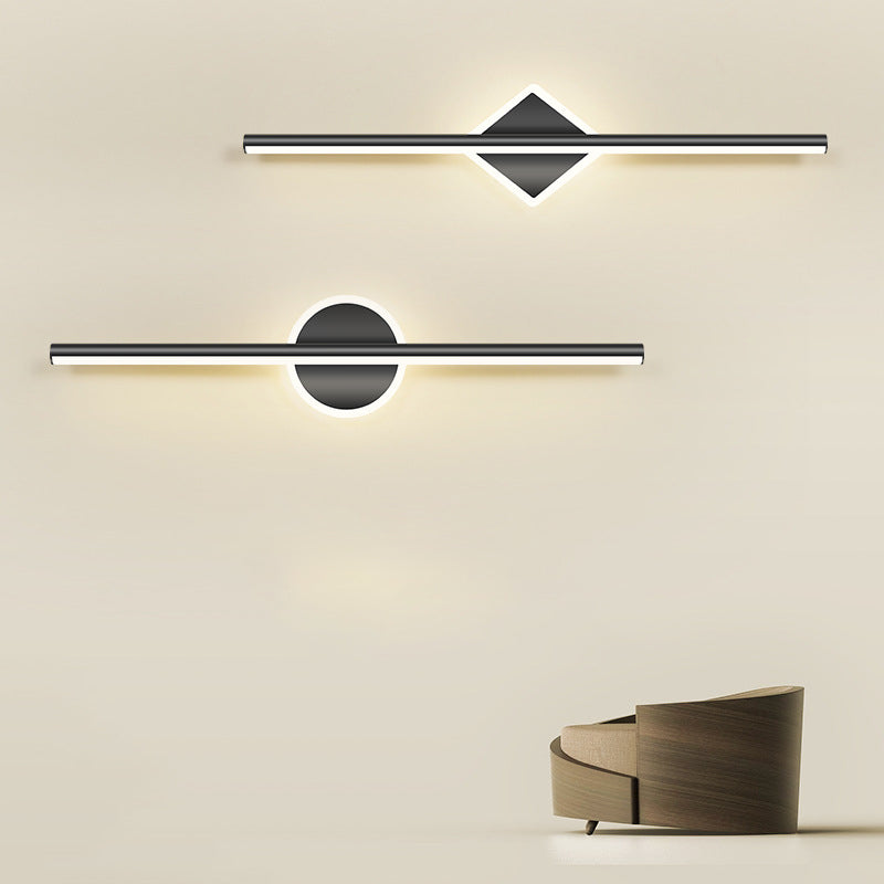 Luces Linear Lights Modern Metal 2 Light Lights Lights en acabado negro