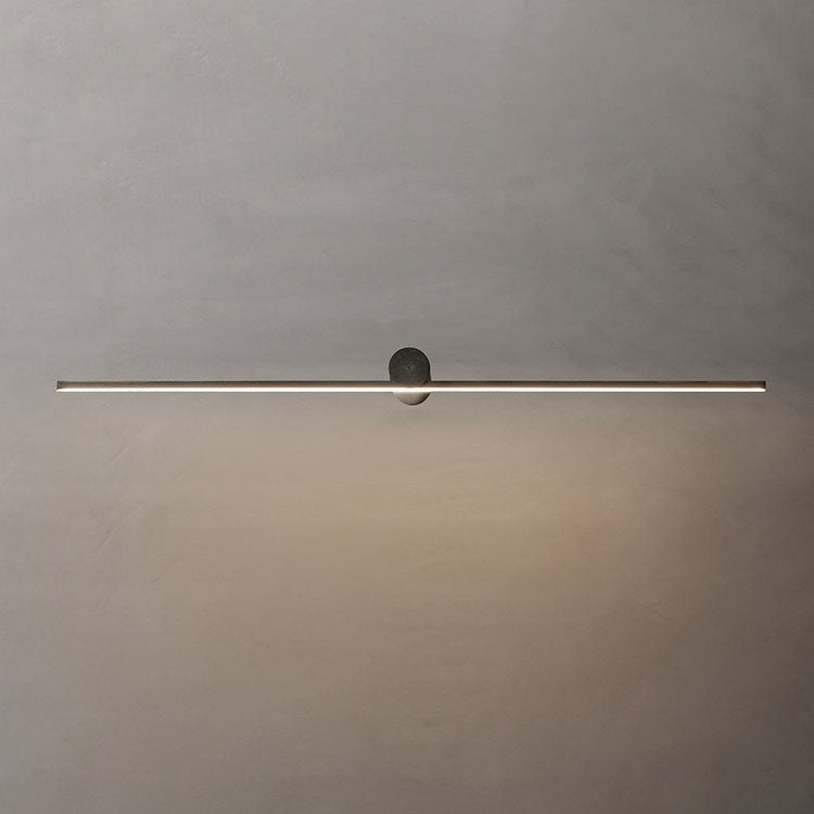 Ciñones de pared lineales de metal moderno 1 lámparas de luz de luz en acabado negro