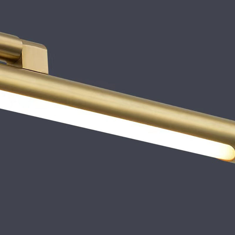 Ciplineas de pared lineales armadas Metal de metal moderno 1 Luz de luz Luz de luz en oro para baño