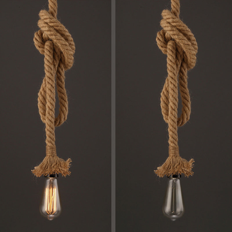 Rope Pendant Lighting Fixtures Industrial Multi Light Hanging Ceiling Lights