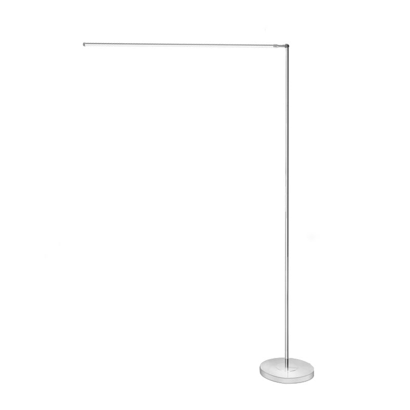 Moderne LED-Stehlampe 1 Licht Silber Metallbodenlicht für Wohnzimmer