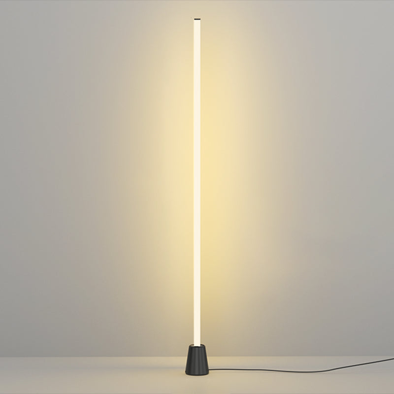 Minimalismus-Stehlampe 1-Licht Metall Lineares Bodenlicht für Wohnzimmer