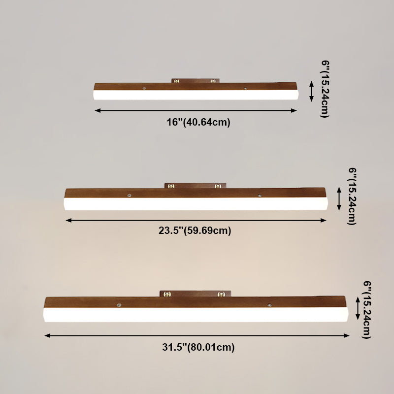 Mirror LED de madera Luz de pared ajustable moderna moderna luz de pared para baño de dormitorio