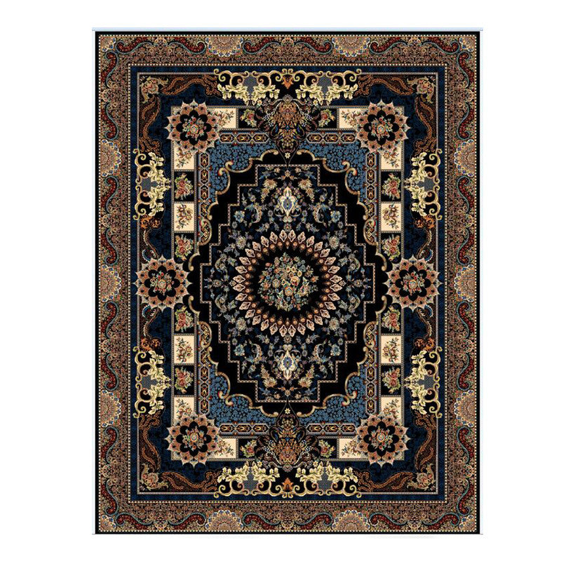 Tapis de tapis vintage rouge tapis graphique de mélange non glip