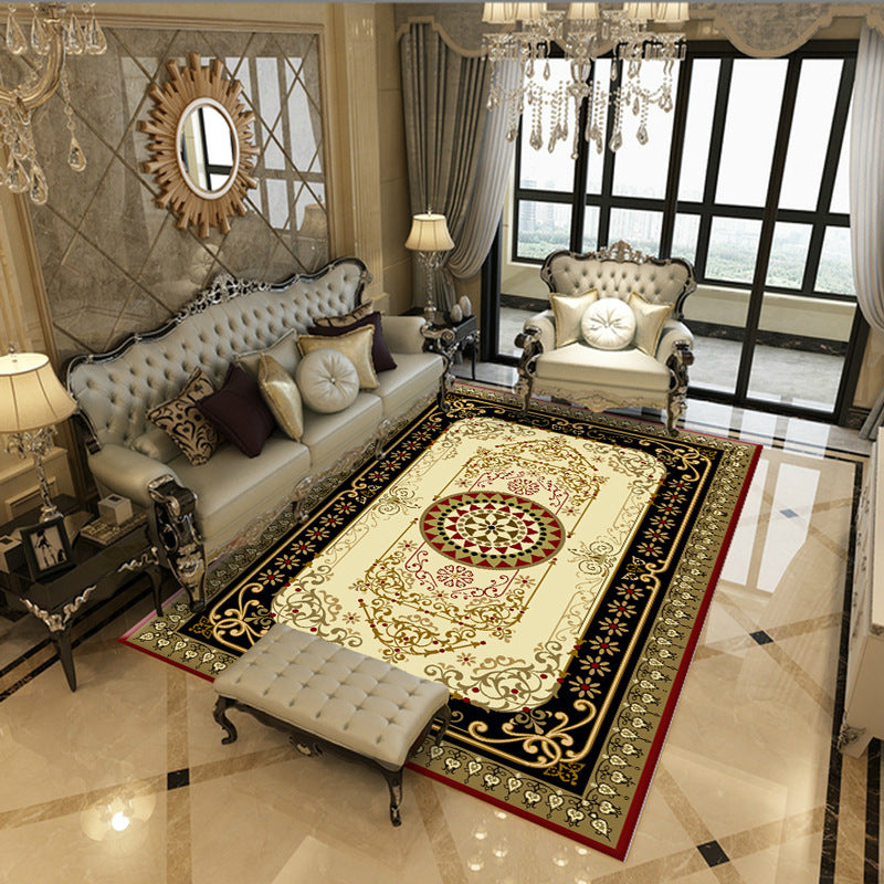 Tapis vintage tapis traditionnel de tapis d'intérieur traditionnel Polyester Tache résistant à la salle pour le salon