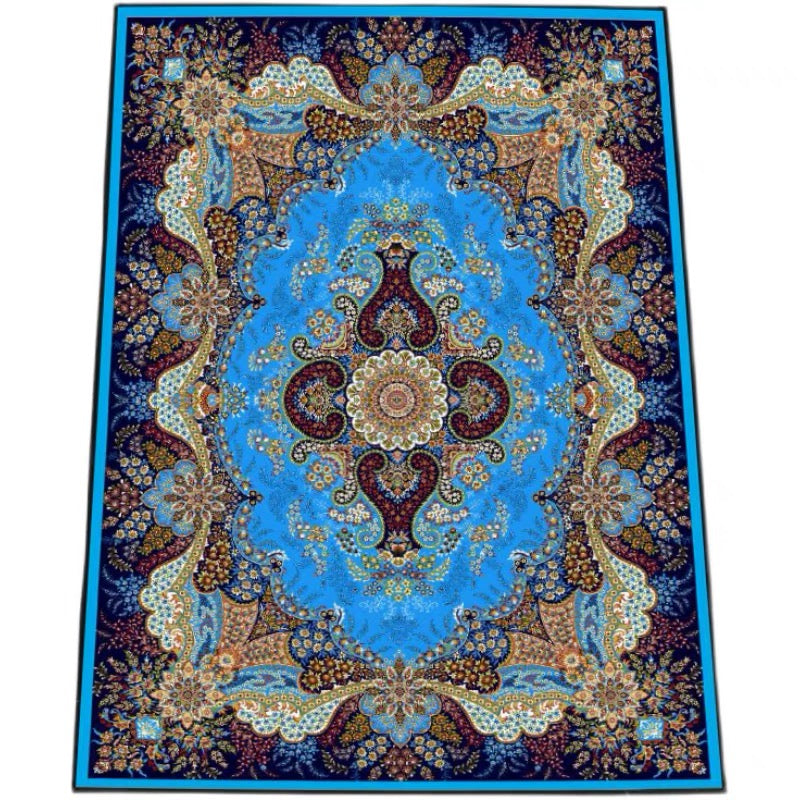 Olden Medallion Print Rug Polyester Indoor Carpet Stain Resistant Area Rug for Home Decoration