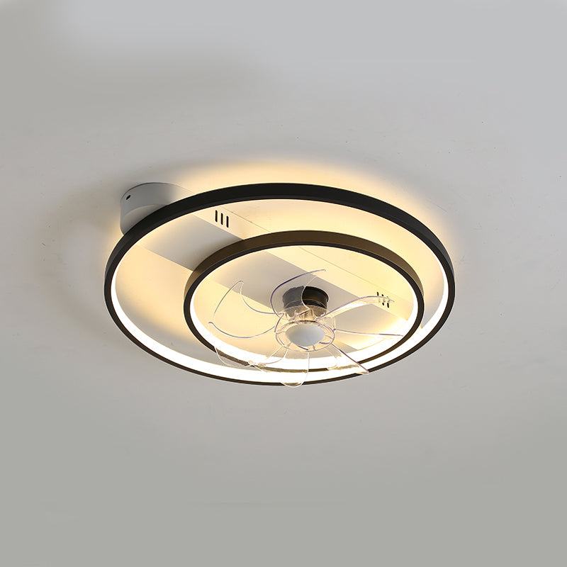 Luce ventilatore a soffitto lineare minimalista LED METALLICA LED LED MONTATA