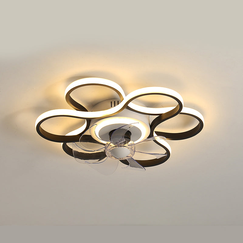 Luce ventilatore a soffitto lineare minimalista LED METALLICA LED LED MONTATA