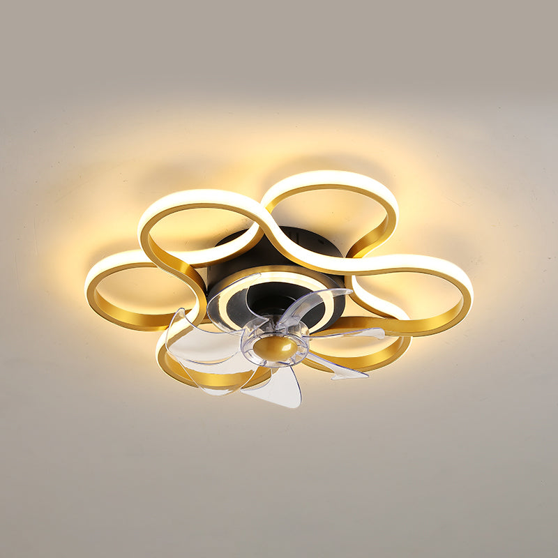 Luce ventilatore a soffitto lineare minimalista LED METALLICA LED LED MONTATA