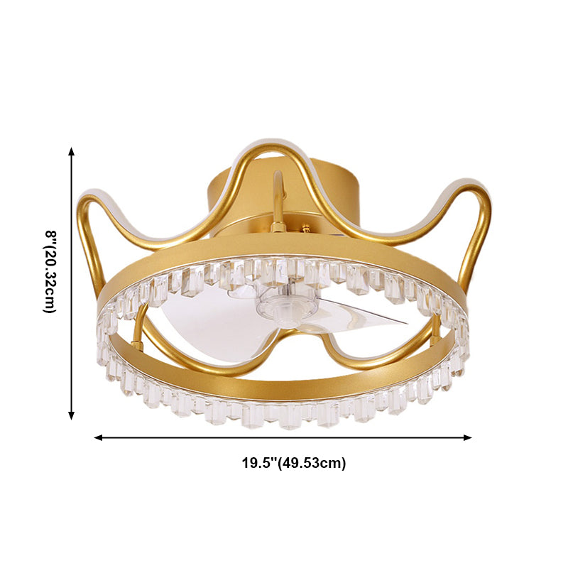 Lampada per ventola del soffitto a forma di corona a forma di letto LED LED MODERNISTA LED LED