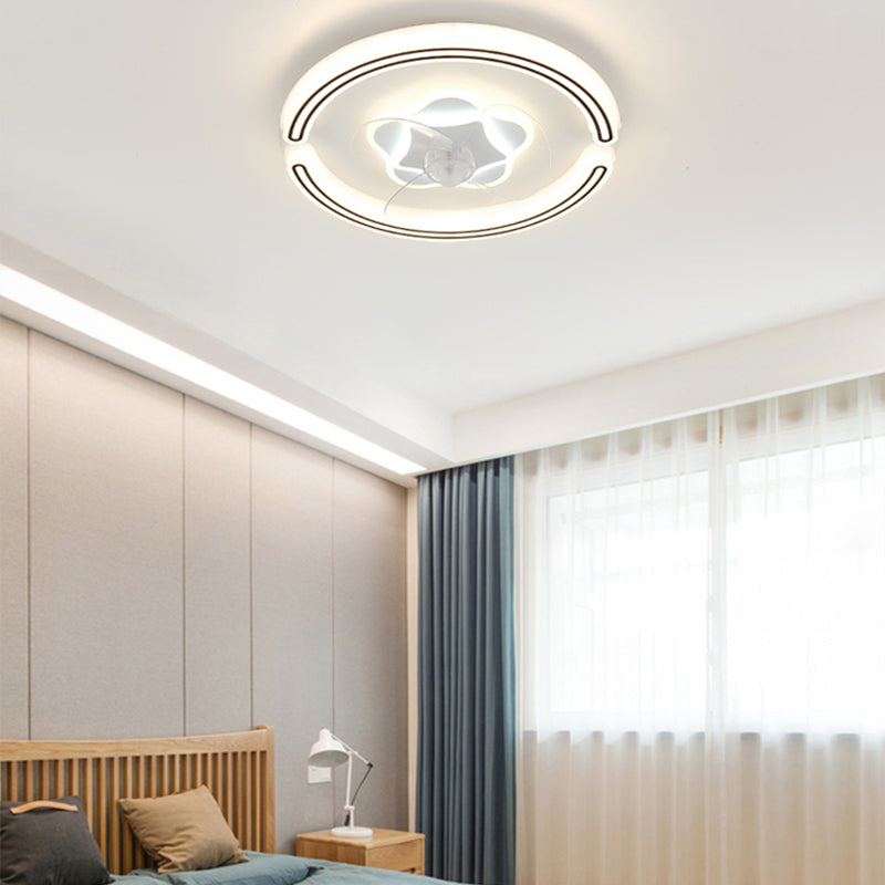 Ventilateur de plafond rond blanc ultrathin