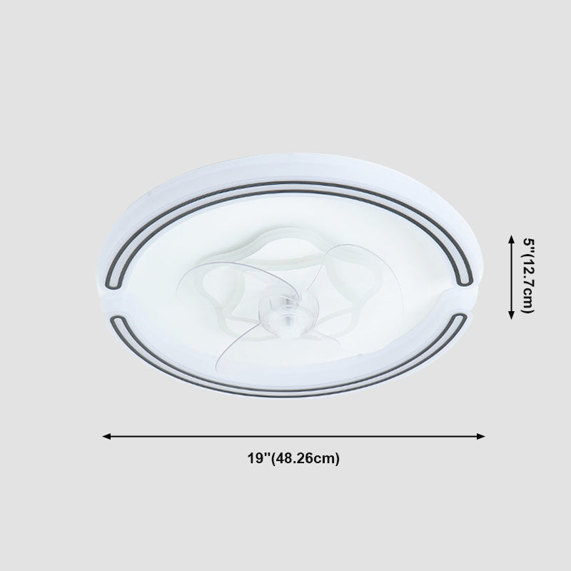 Ventilateur de plafond rond blanc ultrathin