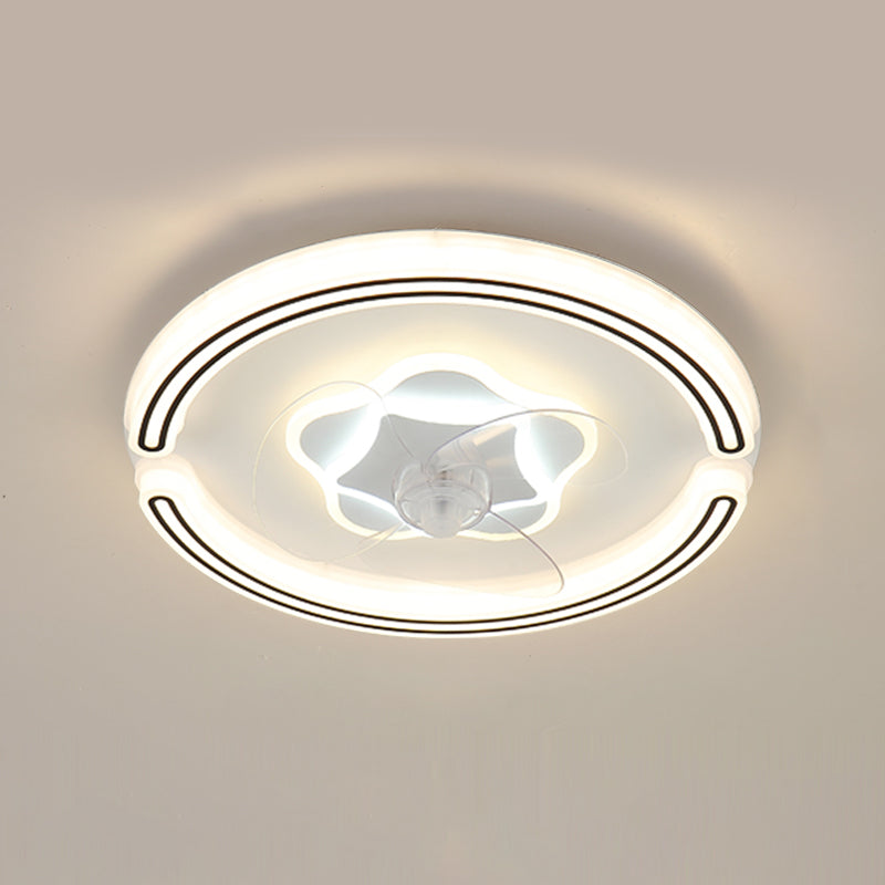 Ventilateur de plafond rond blanc ultrathin