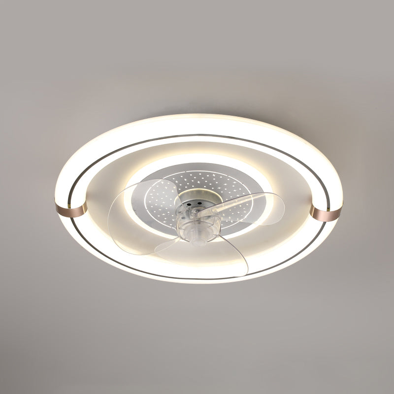 Ventilateur de plafond rond blanc ultrathin