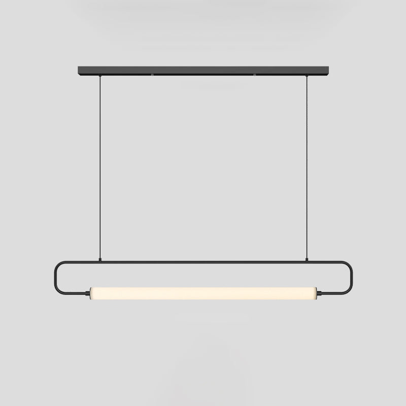 Rechteckinsel -Leuchte moderne Metall 1 Lichtinsel Deckenleuchte für Esszimmer