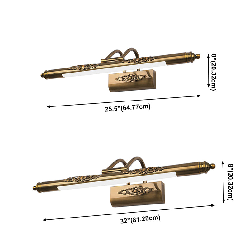 Lineare Wandleuchten Mitte des Jahrhunderts Metall 1 Leichte Leuchtenleuchte im Gold Finish