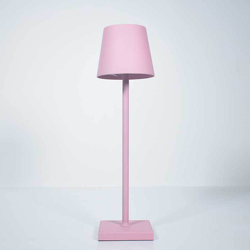 Metal Table Lamp with Touch Control, Cylinder Shade Table Light for Desk