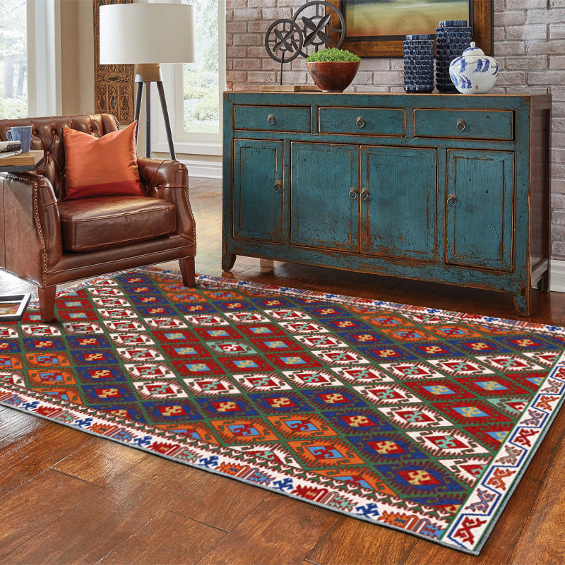 Boho tribale totem tapijt multolor polyester tapijtvlekbestendig gebied Rug voor woningdecoratie