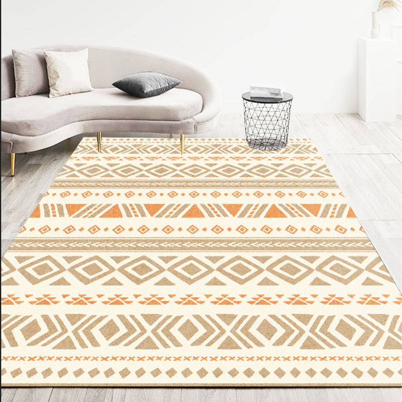 Boho Tribal Totem Rug Classic Polyester Carpet Stain Resistant Indoor Rug for Home Decoration