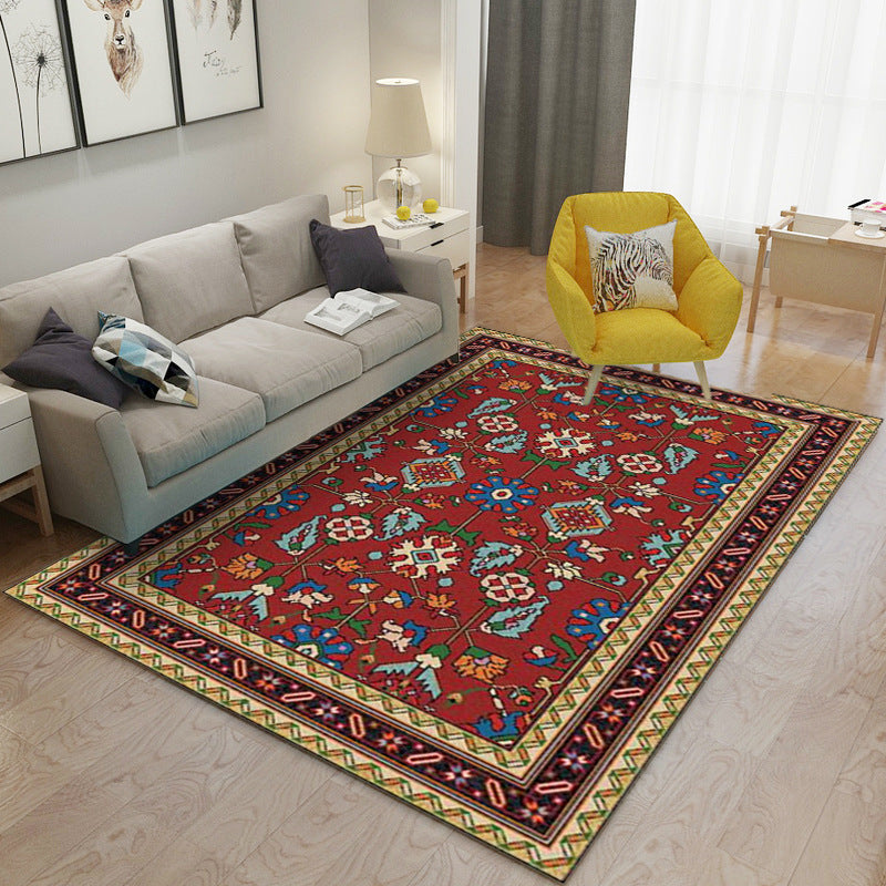 Area tradizionale tappeto antico moquette in poliestere tappeto tappeto resistente alle macchie per soggiorno