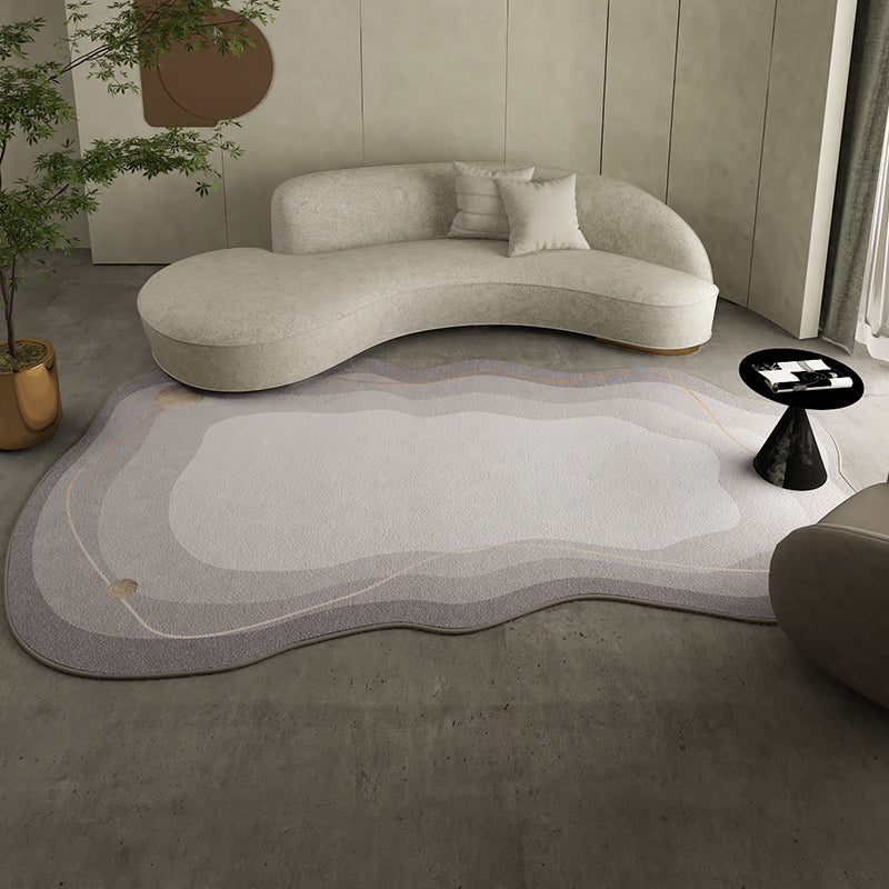 Minimalista Forma novedosa alfombra moderna alfombra de poliéster de poliéster alfombra resistente a manchas para sala de estar