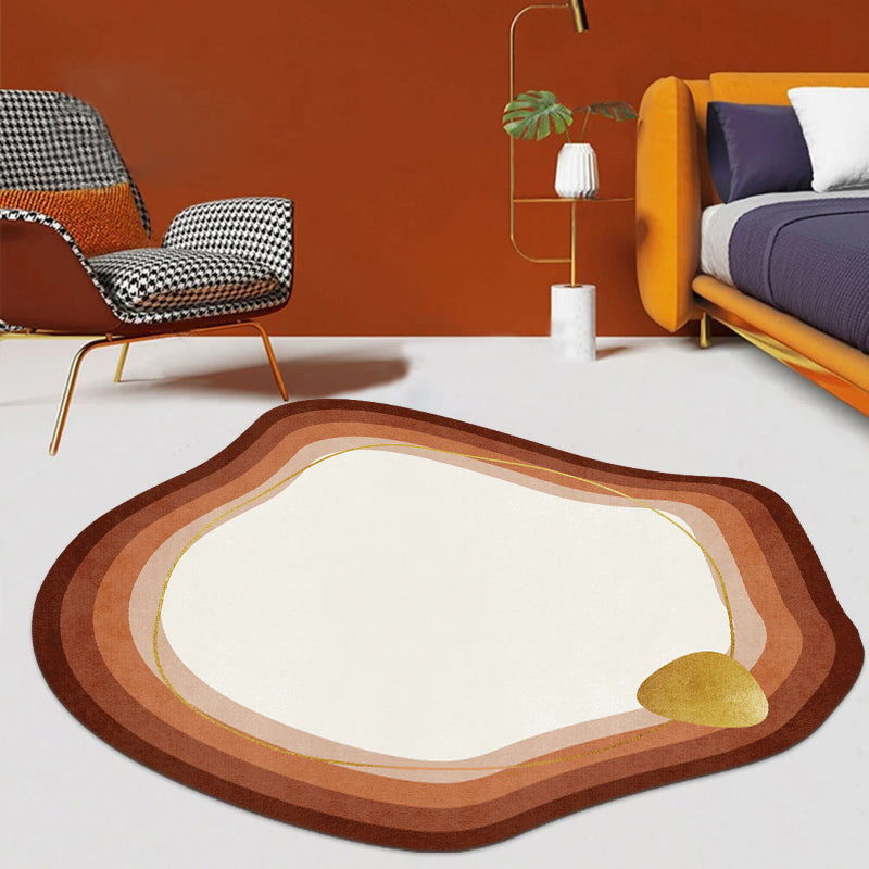 Marrón de alfombra simple Bloque de color Bloque de alfombra alfombra para sala de estar para sala de estar